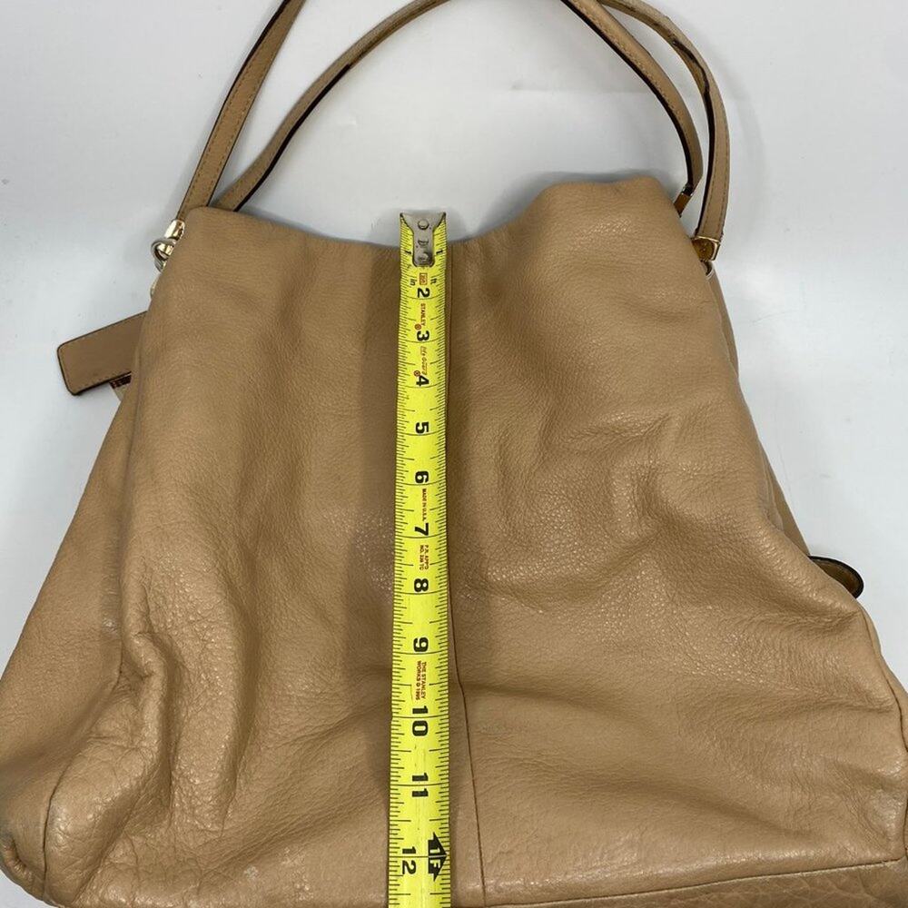 Coach Large Edie Tan  Leather Shoulder Bag - Picture 3 of 13